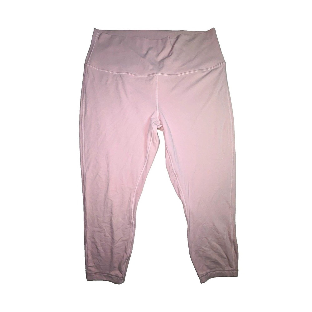lululemon In Movement Pink High Rise Capri Yoga Leggings Women's 14